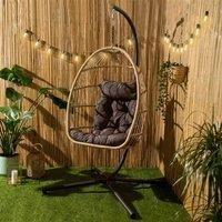 Hanging Egg Chair Outdoor Garden Furniture Patio Seat Pad Hammock Pod Seat Swing