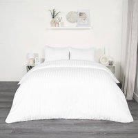 Satin Stripe Duvet Cover Set Hotel Quality Pillowcase Quilt Single Double King