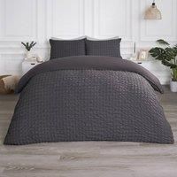 Luxury Seersucker Duvet Cover Set Geo Pillowcase Quilt Bedding Double King Size