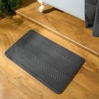 Memory Foam Bath Mat Absorbent Chevron Shower Bathroom Toilet Thick Non-Slip Rug