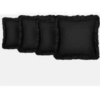 Cushion Cover Linen Frill Chair 2/4 Seat Inner Pad Sofa Case Filler Insert 45x45