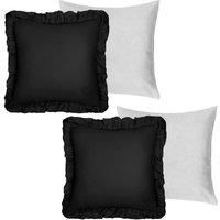 Cushion Cover Linen Frill Chair 2/4 Seat Inner Pad Sofa Case Filler Insert 45x45