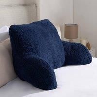 Teddy Fleece Bed Reading Cushion Pillow with Arms Lumbar Chair Back Rest Support