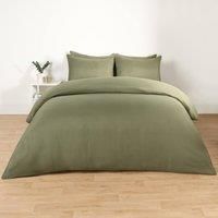 OHS Plain Duvet Cover & Pillowcase Reversible Bedding Set OR Fitted Sheet