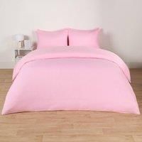 OHS Plain Duvet Cover & Pillowcase Reversible Bedding Set OR Fitted Sheet