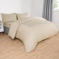 OHS Plain Duvet Cover & Pillowcase Reversible Bedding Set OR Fitted Sheet