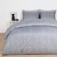 Geo Duvet Cover Bedding Set and Pillowcase Reversible Art Deco Quilt Double King