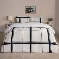 Check Duvet Cover Bedding Set Teddy Fleece Warm Soft Quilt Single Double King