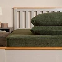 Brentfords Teddy Fleece Fitted Sheet Thermal Warm Single Double King Bedding NEW