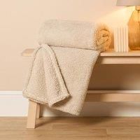 Brentfords Teddy Fleece Bear Blanket Large Throw Over Bed Plush Soft Bedspread
