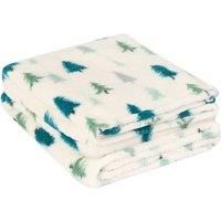 Teddy Fleece Throw Bed Christmas Tree Winter Warm Plush Soft Sofa Travel Blanket