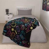 Gaming Sherpa Throw Over Bed Blanket Fleece Supersoft Plush Kids Chair Sofa Warm