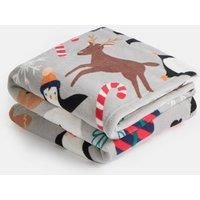 Xmas Fleece Throw Over Bed Blanket Supersoft Sofa Penguin Santa Sherpa Fleece
