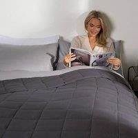 Brentfords Weighted Blanket Sensory Sleep Therapy Anxiety Kids/Adults Blush Grey