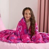 Kids Weighted Blanket Heart Sleep Anxiety Soft Sensory Heavy Sofa Bed Throw 3kg