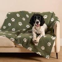 Pet Blanket Dog Warm Fleece Throw Over Bed Chair Crate Paw Puppy Animal Soft Mat