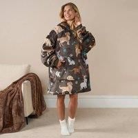 Dog Hoodie Blanket Oversized Cat Paw Plush Super Soft Giant Warm Wearable Throw