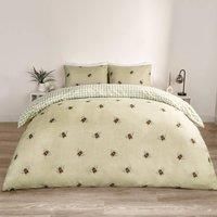 Bee Duvet Cover Set Reversible Stripe Quilt Bedding Set Single Double King Size