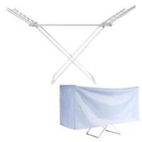 Winged Heated Airer with Cover Foldable Compact Laundry Indoor Horse Drying Rack