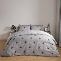 Bee Duvet Cover Set Reversible Stripe Quilt Bedding Set Single Double King Size