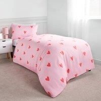 Gingham Duvet Cover Bedding Set Microfibre Quilt Pillowcase Heart Single Check