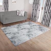 Marble Rug Carpet Living Room Modern Bedroom Soft Fleece Floor Area Mat Non Slip