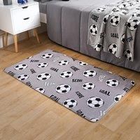 Football Kids Rug Modern Fun Non Slip Area Play Mat Washable Bedroom Soft Carpet