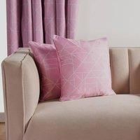 Geo Matte Velvet Cushion Covers 2/4 Set 18" x 18" Filled Plump Modern Home Décor