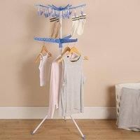 Multifunctional Hanger Peg Airer Clothes Indoor Rail Rack Dryer Foldable Storage