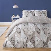 Marble Duvet Cover Pillowcases Bedding Reversible Quilt Set Geo Soft Double King