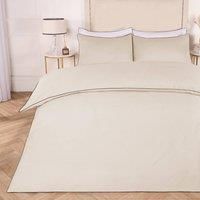 Luxury Duvet Cover Set Piped Edge Soft Quilt Pillowcase Bedding Double King Size