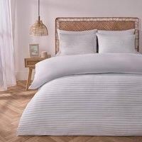 Stripe Duvet Cover Hotel Bedding Set Waffle Embossed Quilt Single Double King