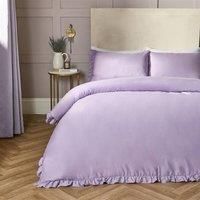 Duvet Cover Set Frill Edge Microfibre Quilt Decor Bedding Pillowcase Double King