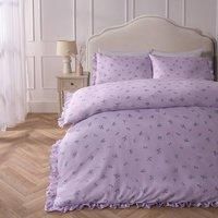 Floral Frill Duvet Cover Quilt Pillowcases Bedding Set Luxury Soft Double King