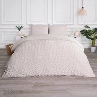 Luxury Seersucker Duvet Cover Set Geo Pillowcase Quilt Bedding Double King Size