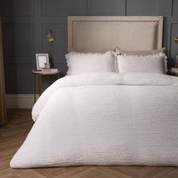 Seersucker Bedding Duvet Cover Set Fill Edge Pillowcase Hotel Double King Size
