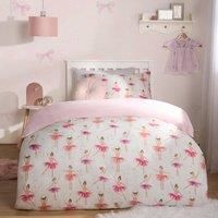 Ballerina Duvet Cover Bedding Set Soft Kids Quilt Pillowcases Reversible Single