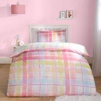 Gingham Check Duvet Cover Set Pillowcase Reversible Quilt Bedding Single Double