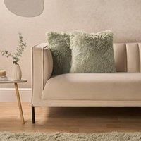 OHS Fluffy Cushion Covers 2 Pack Soft Fleece Square Pillowcases Home Decor