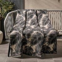 Palm Leaf Throw Over Bed Blanket Soft Garden Chair Fleece Warm Travel Bedspread