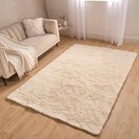 Sienna Fluffy Rug Anti-Slip/Skid Shaggy Large Bedroom Non-Shed Floor Carpet Mat