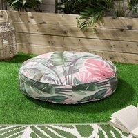 OHS Outdoor Garden Cushions Tropical Print Filled Cushion, Water Resistant Outdoor Seat Cushion with Zipper Soft Comfy Garden Seat Pad For Livingroom Patio, Green - 60cm