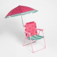 Watermelon Camping Chair Parasol Umbrella Set Picnic Outdoor Garden Folding Seat