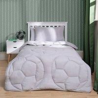 Coverless 7.5 Tog Football Duvet Cover Pillowcase Embossed Set Kids Bed Quilted