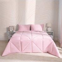 Coverless Duvet Geo Quilted 7.5 TOG Bedding Pillowcase Bed Set Double King Size