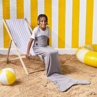 Towel Kids Shark Mermaid Tail Absorbent Quick Drying Pool Holiday Beach Robe