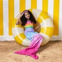 Towel Kids Shark Mermaid Tail Absorbent Quick Drying Pool Holiday Beach Robe