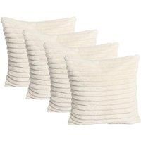 Faux Fur Cushion Cover Thick Rib Fleece 18 x 18 2/4 Pack Seat Inner Pad Inserts