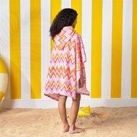 Kids Poncho Beach Towel Hooded Quick Dry Microfibre Holiday Swimming Absorbent