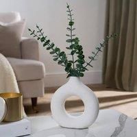 OHS Artificial Eucalyptus in Ceramic Vase Potted Foliage Plant Tabletop Decor